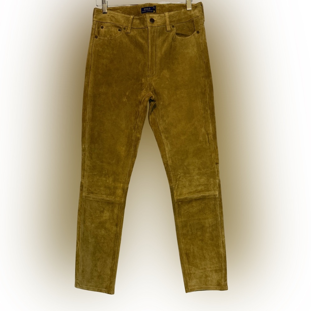 Polo by Ralph Lauren Women's Tan 100% Cow Leather Pants